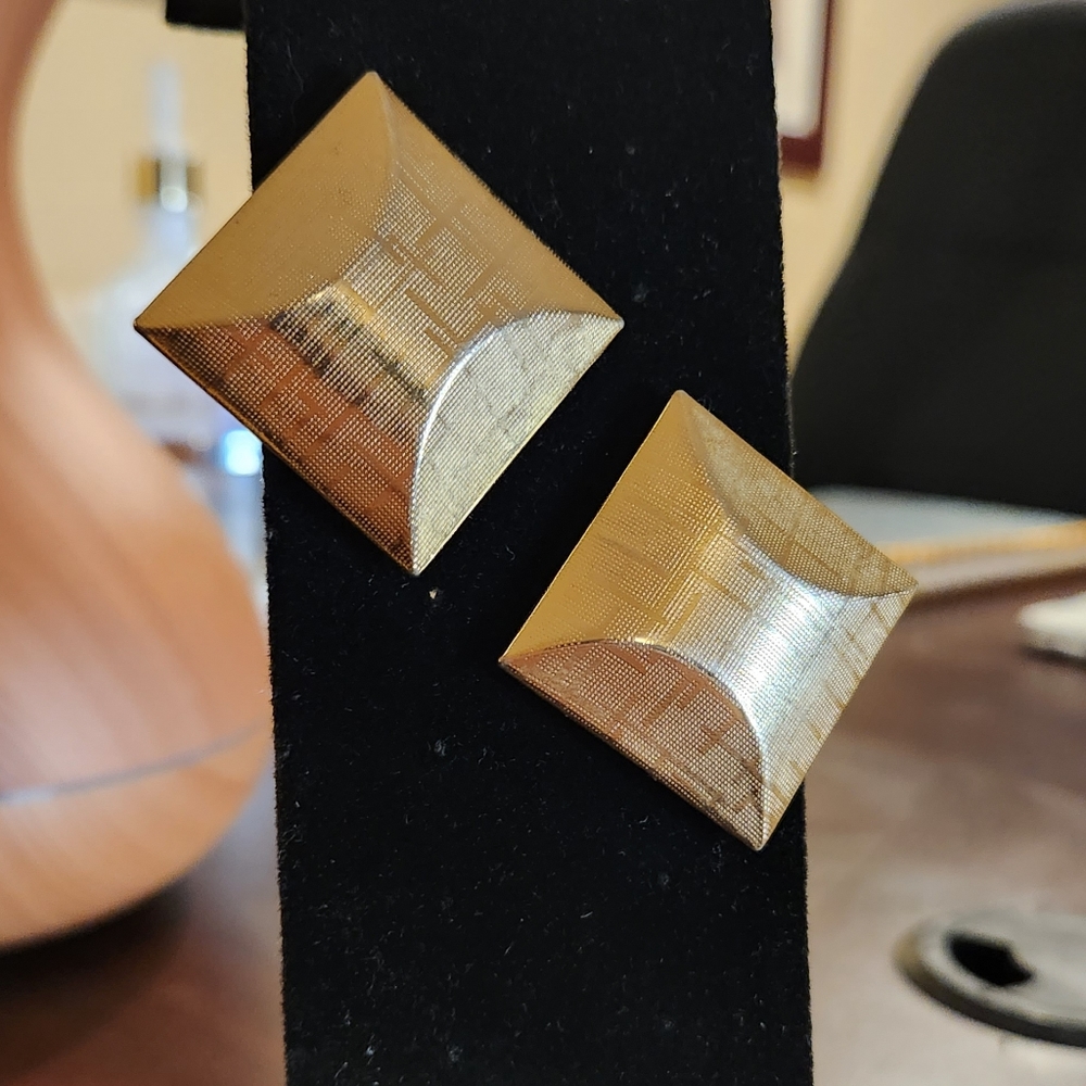 Large Geometric Statement Earrings - image 2